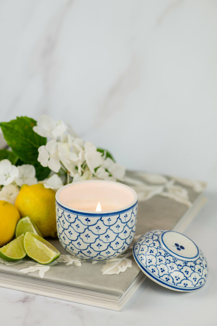 Classic Lidded Trellis Candle - Amalfi